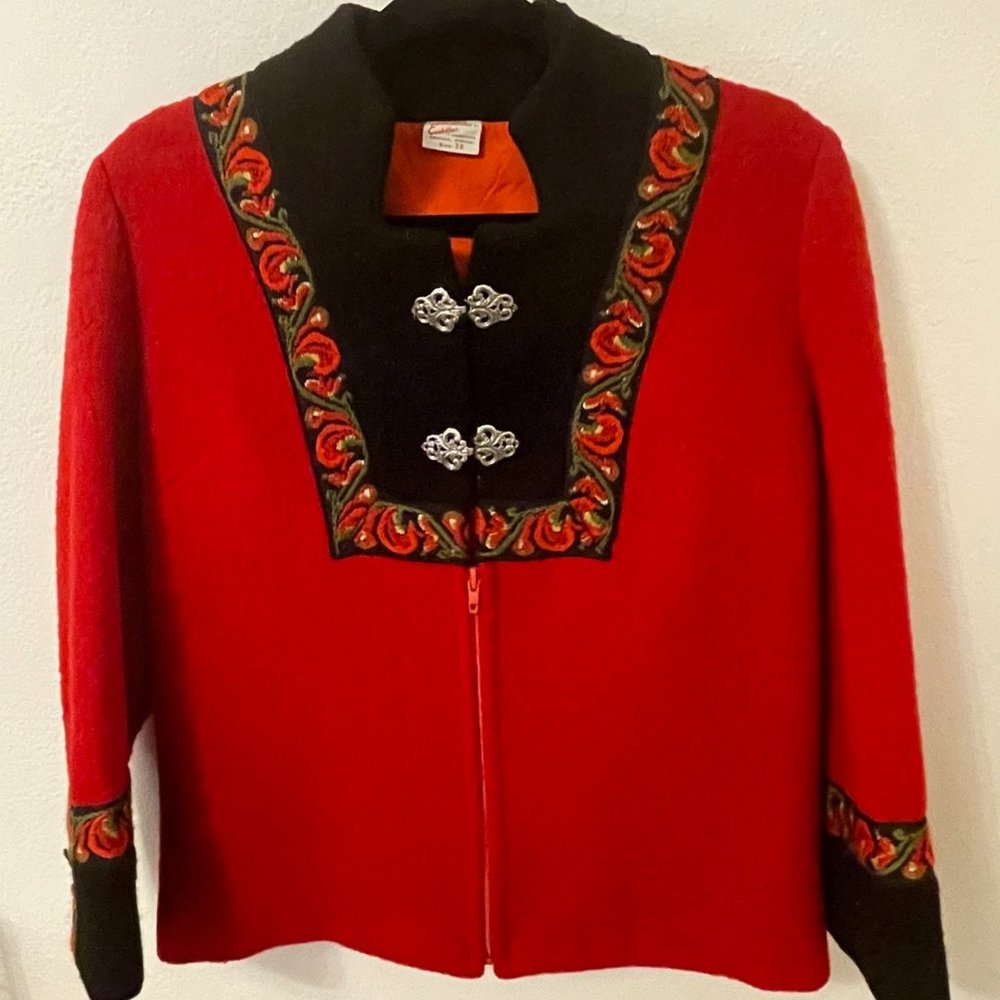 Vintage Boiled Wool Norway Jacket, Size 38 (M)